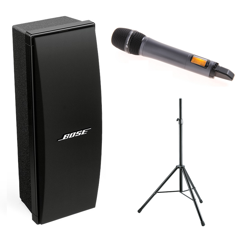aansluiten verkiezen vloeiend Accuspeaker BOSE Compact7 - 50 personen met 1 draadloze microfoon tbv  presentaties en muziek -