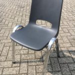 Kuipstoel donkergrijs koppelbaar