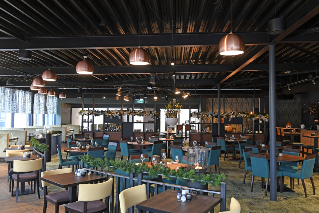 Het à la carte restaurant van de Bonte Wever waar Power Sound facilitair een vaste geluidsinstallatie heeft geïnstalleerd.