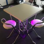 Stafeltafel Luxe Wit 95 x 95 cm , Hoog 110 cm